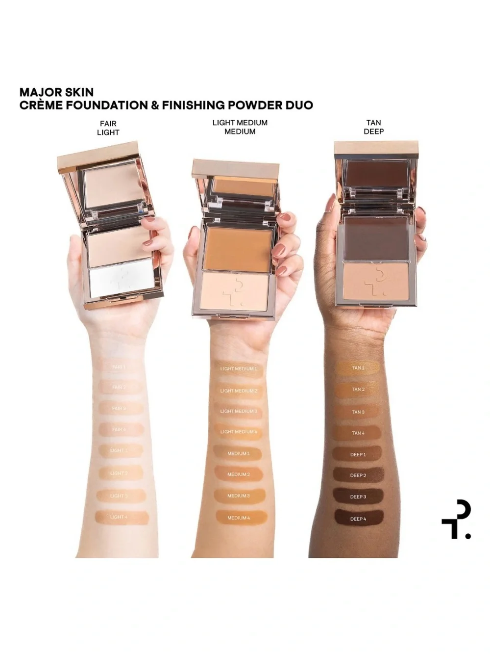 NWT Patrick Ta Major Skin Crème Foundation& Finishing Powder Duo - Light Medium2
